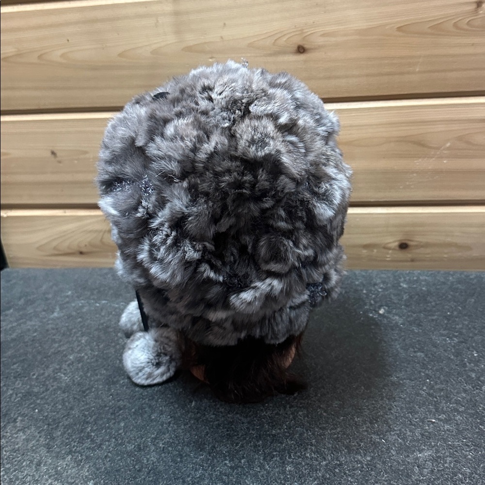 Gray Rabbit Fur Women's Hat - Picture 3 of 8